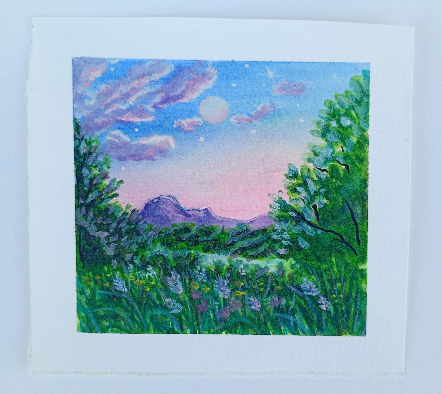 Vibrant Meadows miniature art print